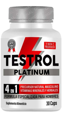 Testrol Platinum - Potenciador Natural Masculino - 30 Caps Sabor Sin sabor