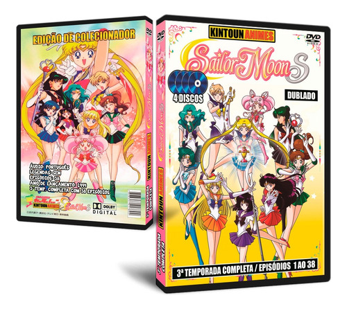 Sailor Moon 1ª Até 5ª Temporada + Ovas Em Dvd Alta Definição