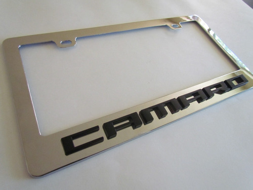 Imagen 1 de 5 de Porta Placas Portaplacas Cromo Chevrolet Camaro Auto Clasico
