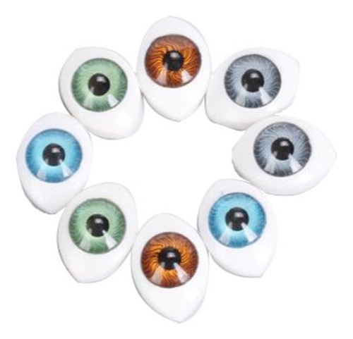 Cx 4 Pares 4 Ovales Huecos Ojos Plásticos Ojos For Muñeca