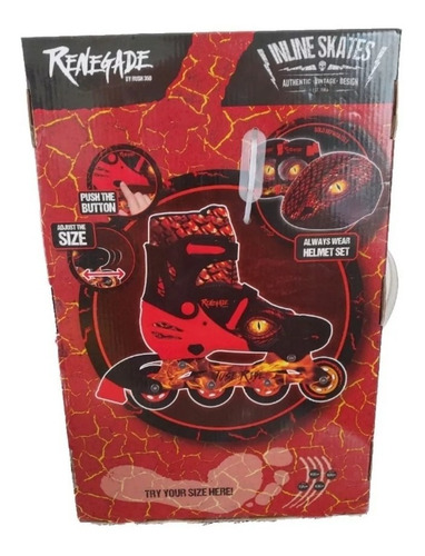 Patines En Linea Ajustables Renegade Rush 360 Talla 22 - 25