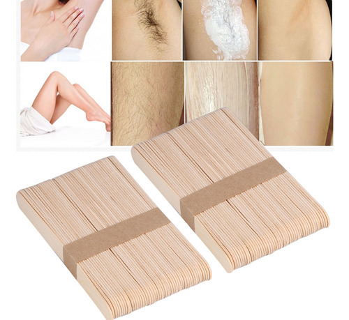 Espátula De Cera Desechable De Madera, 100 Unidades