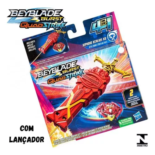 Pião Beyblade Burst QuadStrike - 1 pião e instruções - Xiphoid