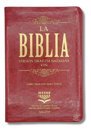Imagen 1 de 10 de Escrituras Version Israelita Nazarena Piel Rojo