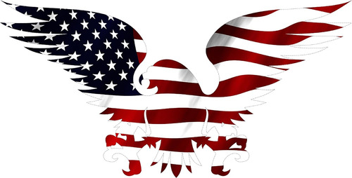 Calcomanía Grande De 10 X 6 Bandera De American Eagle ...