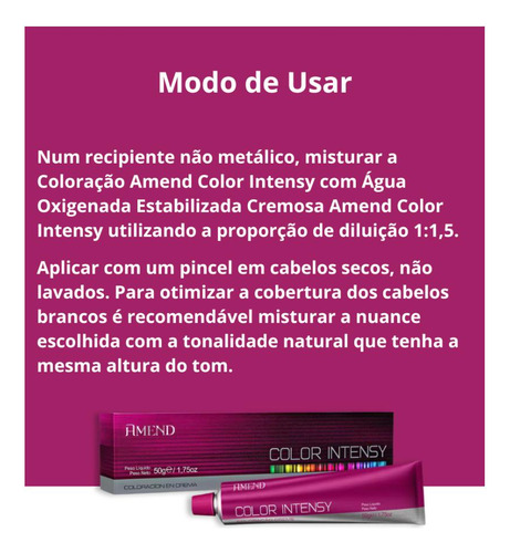 Kit Amend Ox 20v Color Intensy 55.46 Cast. Avermelhado Int 55.46 Castanho Claro Cobre Avermelhado Intenso Amora