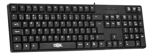 Teclado Para Computador E Notebook Usb C/ Teclas Silenciosas Idioma Português Brasil Cor De Teclado Preto