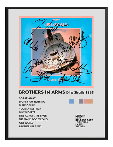 Cuadro Dire Straits Brothers In Arms C/ Firma