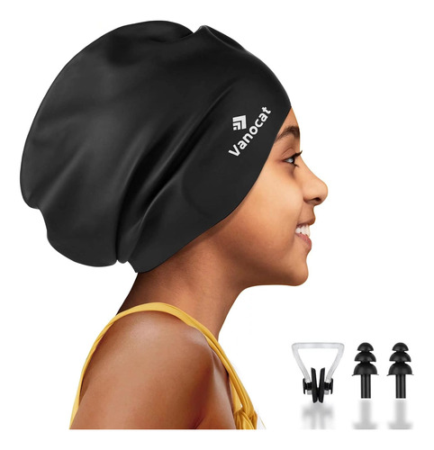 Gorro De Baño Extra Grande Para Niños Para Cabello Largo, Im