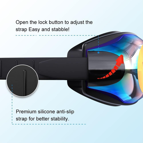 Hdyar Gafas De Natación Polarizadas Para Miopía, Antivaho, G