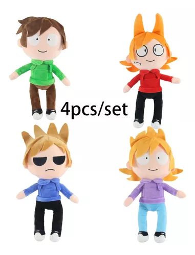 Pack De 4 Peluches Eddsworld Edd Tord Matt Tom 33cm