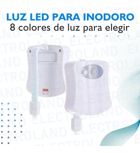 Imagen 3 de 10 de Luz Led Para Inodoro 8 Colores Con Sensor De Movimiento