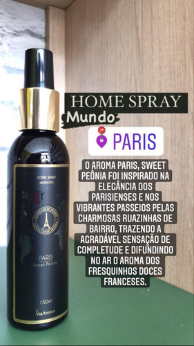 Home Spray Linha Mundo 150ml - Via Aroma Paris E +