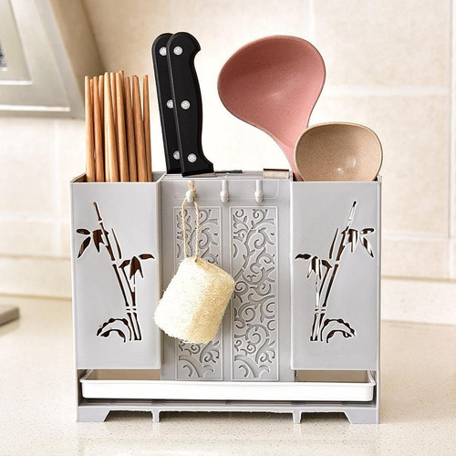 Tendedero Para Utensilios De Cocina Resistente Gris Claro
