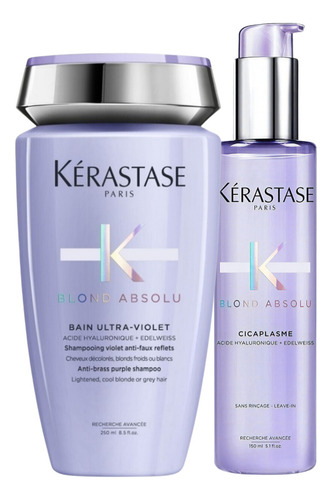 Kit Shampoo y Termoprotector Para Cabello Rubio Kerastase Blond Absolu