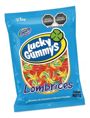 Lucky Gummys Lombrices Gomitas De Frutas 1kg