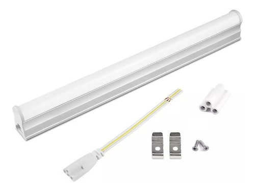 Led Tubular T5 60cm 9w C/ Calha Acoplada Completa 6000k