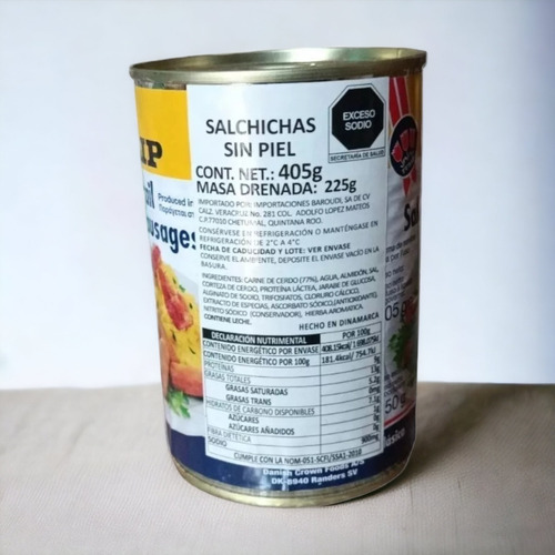 2 Latas Salchichas Cocktail Tulip 405g Dinamarca