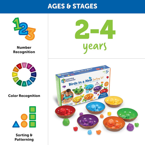 Learning Resources Juego De Clasificación De Pájaros En Un N