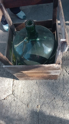 Antigua Damajuana 35 Litros Original Canasto De Madera (Usado)