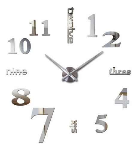 Reloj De Pared 3d , Diseño Sofisticado 