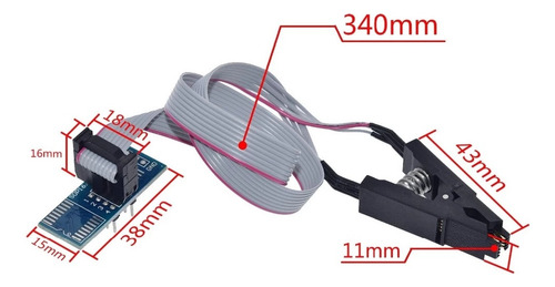 Adaptador De Memoria Eprom Gravador Programador+pinçajacaré