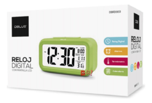 Reloj Despertador Digital Pantalla Lcd Color Blanco - Ps