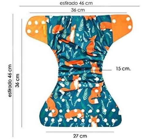 Pañales Ecológicos De Tela Kit De 4 Pañales Y 8 Insertos