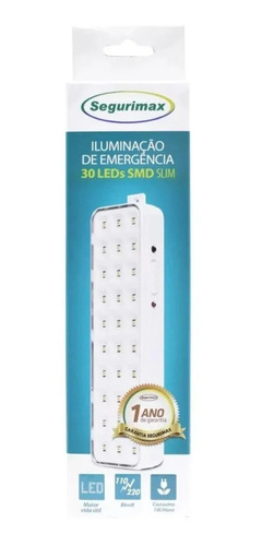 Luminária De Emergência Segurimax 30 Leds Recarregável