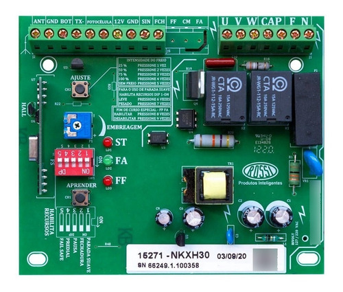 Central Electrónica Rossi Nkhx30 Para Portón Automático