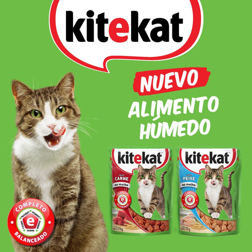 Imagen 2 de 8 de Kitekat Alimento Húmedo Gato Sabor Pescado Sobre 70 G