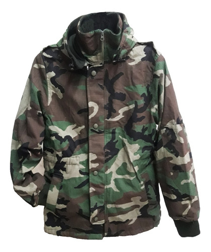 Campera Dubón Tipo Israeli C/polar Camuflado Woodland-selva