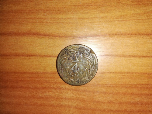 Moneda 1/4 Real 1830 República Mexicana