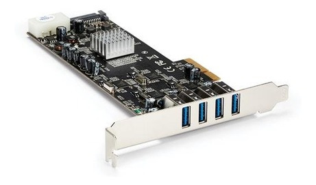 Tarjeta Pci Express 4 Puertos Usb 3.0 Quadbus Sata Lp4 Uasp