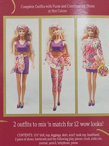 Imagem 4 de 7 de Barbie Cute 'n Cool 1991 Neon Ginastica Antiga 80 90