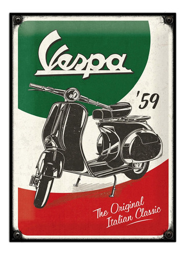 #84 - Cuadro Vintage 21 X 29 Cm / Vespa!