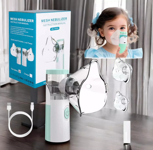 Nebulizador Portátil Aerosol Ultrasónico Silencioso Usb Color Blanco