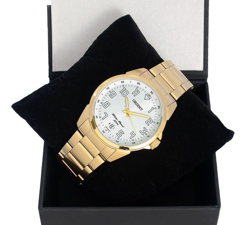 Relógio Orient Masculino Dourado Analógico Original 
