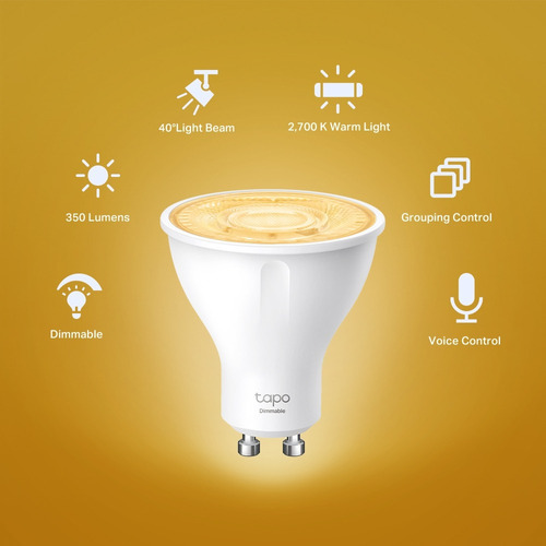 Set 3 Amp Tapo Smart Wifi Gu10 Luz Calida 350lm Alex Google