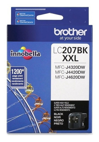 Tinta Brother Lc207bk Negro 1200 Paginas Super Alto Rend