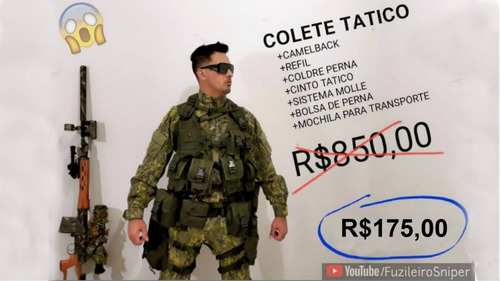 2 Colete Tático Modular Airsoft Paintball Camelbak Promoçao