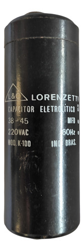 Capacitor Eletrolítico Partida 38-45 Uf 220v - Kit C/ 05 Ud