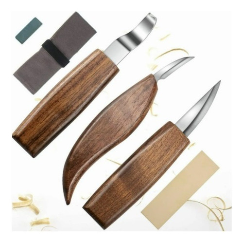 O 5 Piezas De Cuchillo Para Tallar Madera Cincel Para