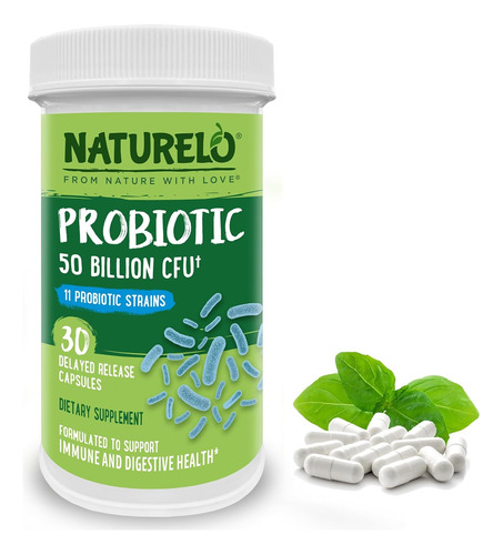Probiotico Naturelo 50 Mil Millones Cfu Digestion 30 Cap