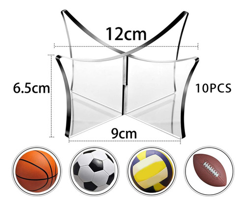 Cubo De Soporte De Baloncesto Acrílico 10x Ensamble El
