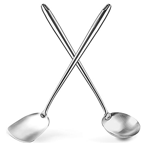 17 Wok Spatula And Ladle Set Of 2 Heatresistant Wok Too...