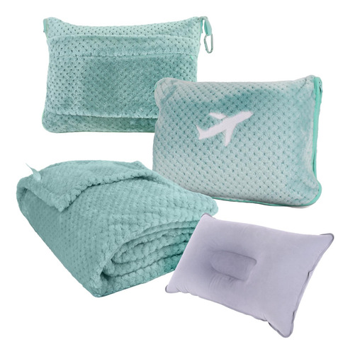 Nenolix Juego De Almohadas De Viaje 3 En 1 Manta De Via.