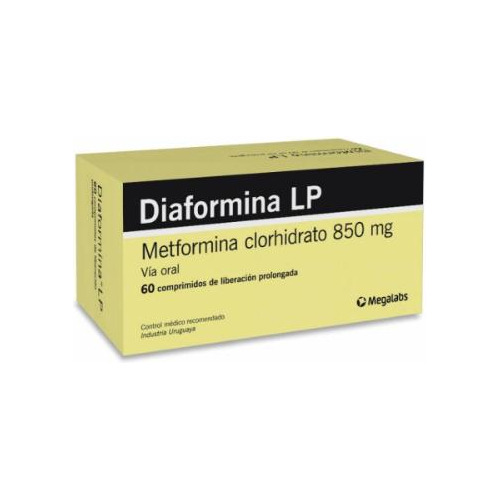 Diaformina Lp 850 Mg 60 Comprimidos