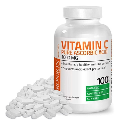 100 Tabletas Vitamina C Bronson - - Unidad A $1624