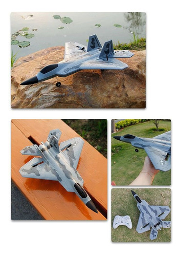 Avión De Combate Fx-822 F22 2,4 Ghz 290 Mm De Envergadura